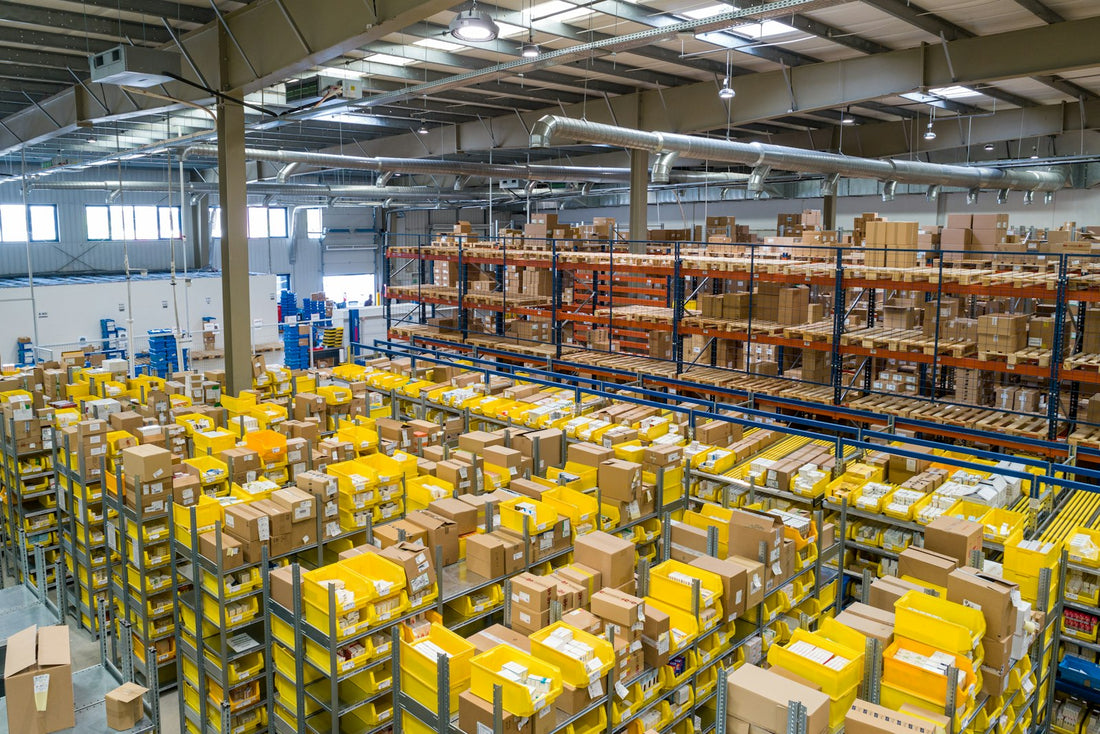 Freight pallets prepared for shipment