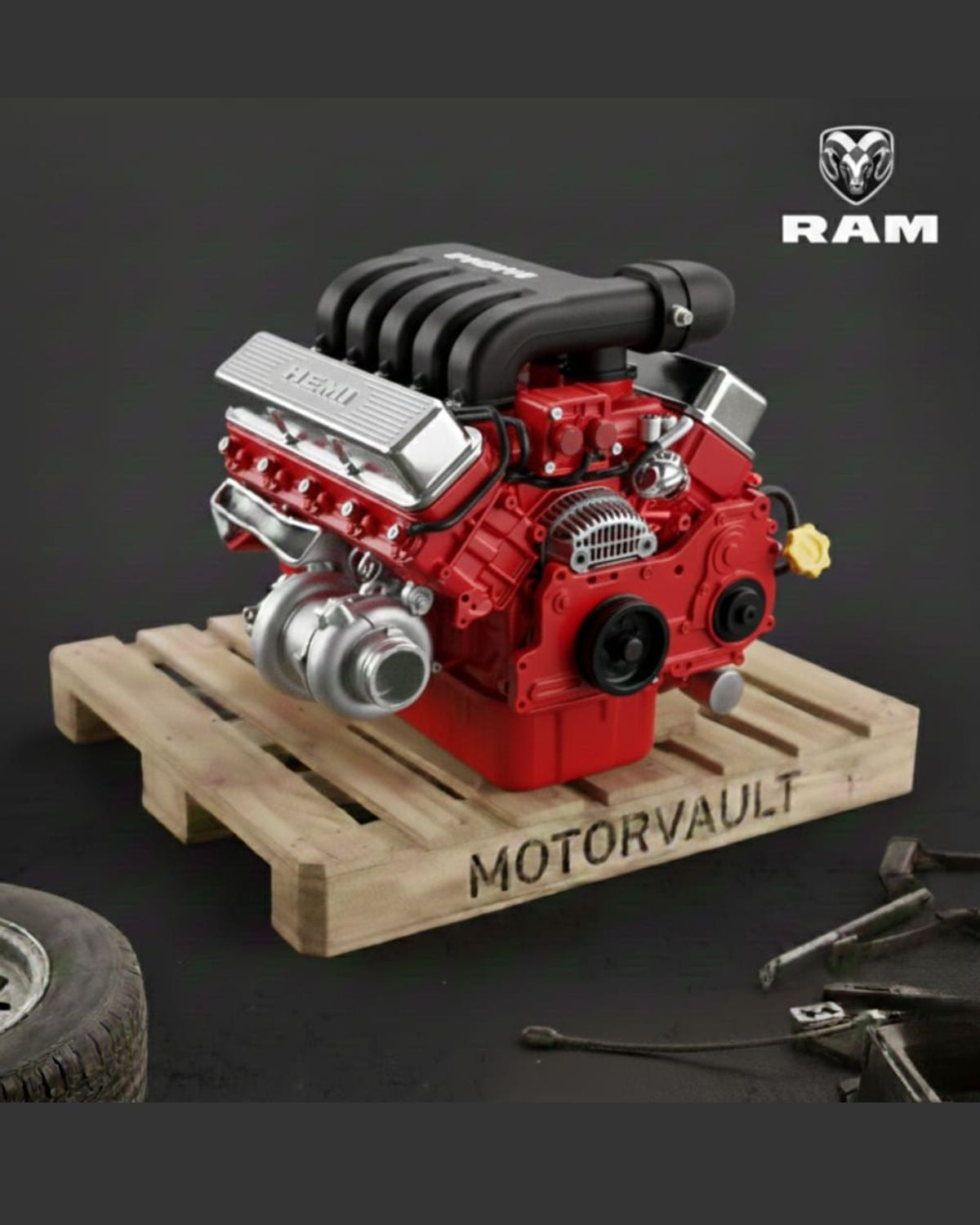 1995 Ram Truck 1500 Series Engine 3.9L (6-239, VIN X, 8th digit)